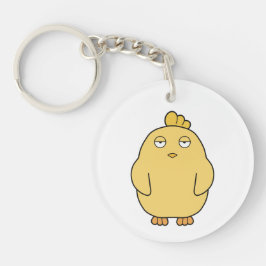 Het verveelde kuiken sleutelhanger