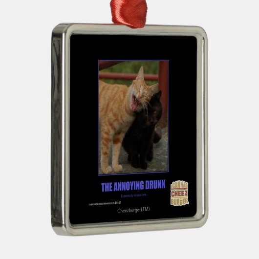 Het vervelende Drink Metalen Ornament (Rechts)
