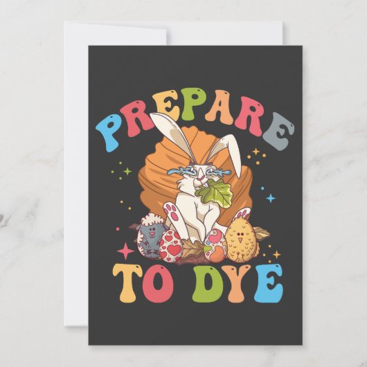 Het verven van eieren Hunt Bereid voor om Paaszond Kaart (Voorkant)