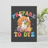 Het verven van eieren Hunt Bereid voor om Paaszond Kaart (Staand voorkant)