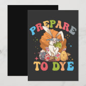 Het verven van eieren Hunt Bereid voor om Paaszond Kaart (Voorkant / Achterkant)