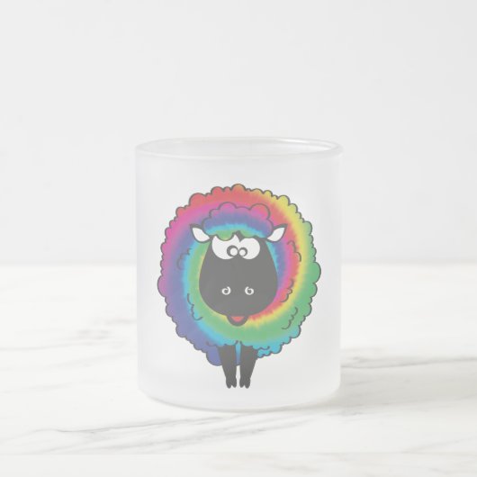 Het verven van schapen matglas koffiemok (Center)