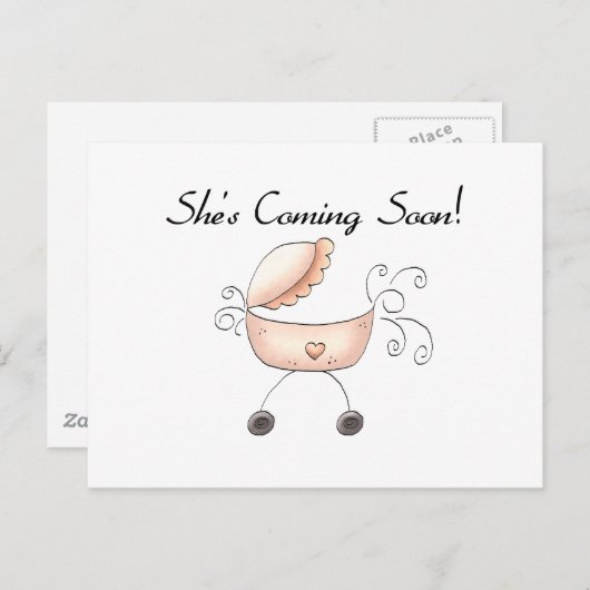 Het vervoer komt binnenkort. briefkaart (Voorkant / Achterkant)