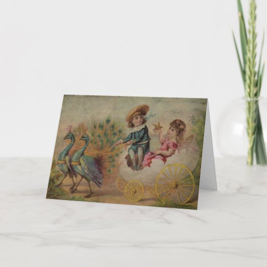 Het Vervoer van de Eierschaal van Pasen dat door Feestdagen Kaart (Voorkant)