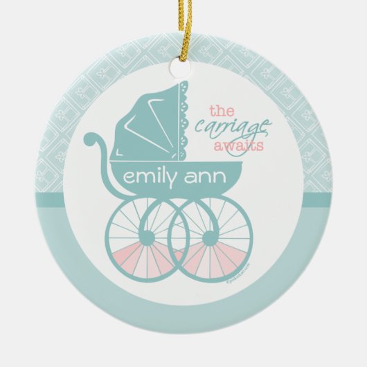Het vervoer wacht op Gepersonaliseerd Ornament (Voorkant)