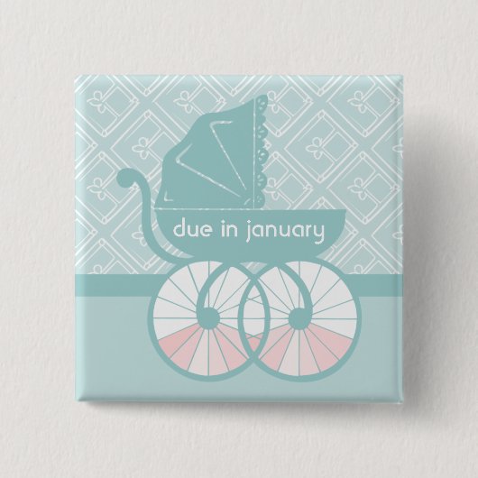 Het vervoer wacht op v2 vierkante button 5,1 cm (Voorkant)