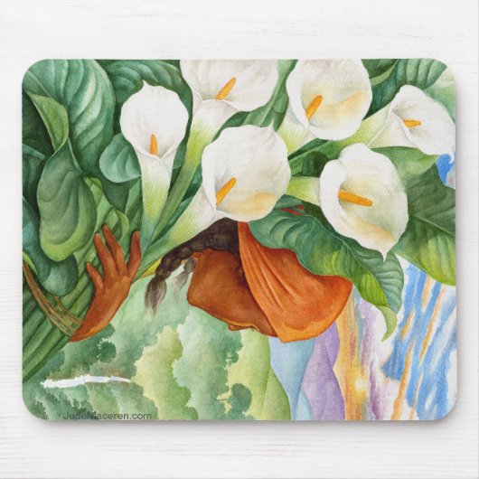 HET VERVOEREN VAN CALA LILIES MOUSEPAD MUISMAT (Voorkant)