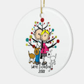 Het Verwachtende Paar van de douane met het Keramisch Ornament (Links)