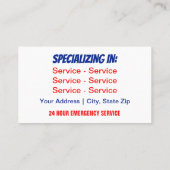 Het verwarmen en het Koelen Dubbelzijdig Visitekaa Visitekaartje (Achterkant)