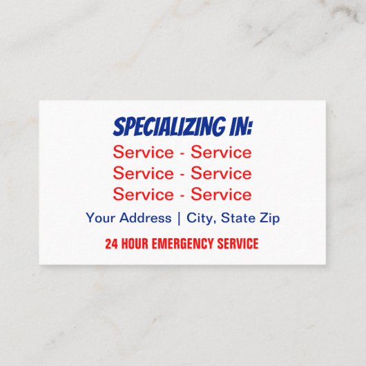 Het verwarmen en het Koelen Dubbelzijdig Visitekaa Visitekaartje (Achterkant)