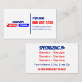 Het verwarmen en het Koelen Dubbelzijdig Visitekaa Visitekaartje (Voorkant / Achterkant)