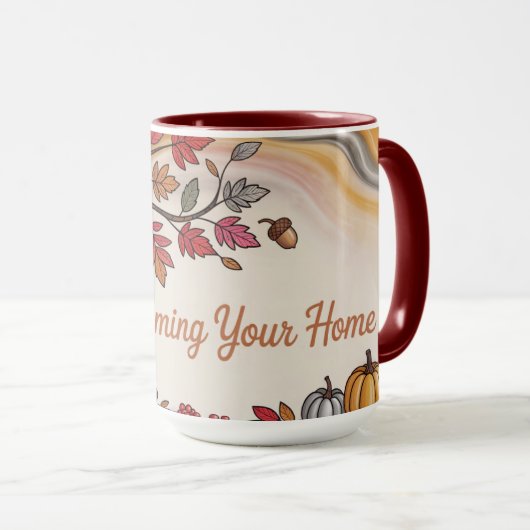 Het verwarmen van uw huis Autumn Combo Mok (Voorkant rechts)