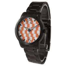 Het verwarren lijnen Oranje Horloge