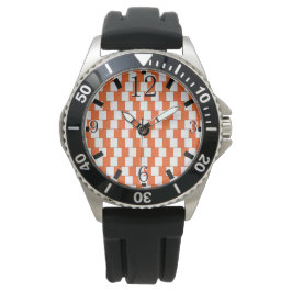 Het verwarren lijnen Oranje Horloge