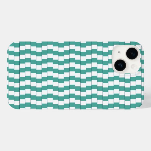 Het verwarren van lijnen turquoise Case-Mate iPhone case (Achterkant (horizontaal))