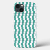 Het verwarren van lijnen turquoise Case-Mate iPhone case (Achterkant)