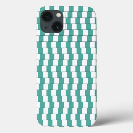 Het verwarren van lijnen turquoise Case-Mate iPhone case (Achterkant)
