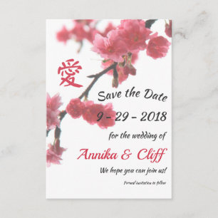 Het verwelkomen van het symbool van de Lente Sakur Save The Date