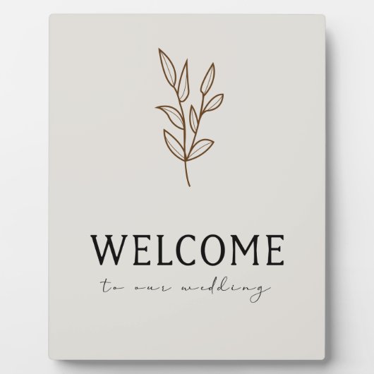 Het verwelkomen van Plaque Tabletop met Easel Fotoplaat (Voorkant)