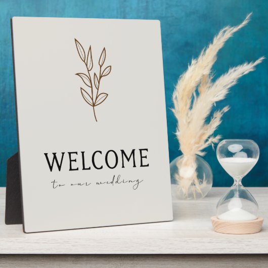 Het verwelkomen van Plaque Tabletop met Easel Fotoplaat (Zijkant)