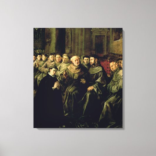 Het verwelkomen van St. Bonaventure in de Francisc Canvas Afdruk (Voorkant)