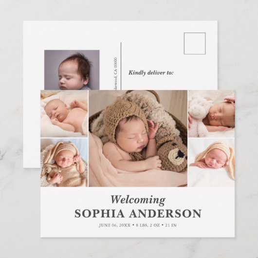 Het verwelkomende Briefkaart van de Aankondiging v (Voorkant / Achterkant)