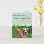 Het verwerven van een Hond mag de Enige Kans zijn Kaart (Gele Bloem)