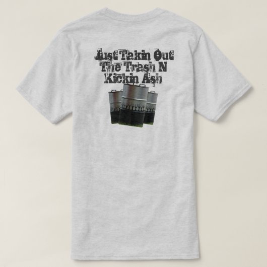 Het verwijderen van de Trash Drum BBQ Rokers T-shirt (Design achterkant)
