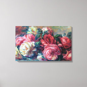 Het verworpen Fijne Art. van Renoir van Rozen Canvas Afdruk