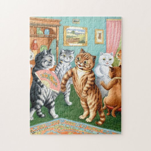 Het verzamelen door Louis Wain Legpuzzel (Verticaal)