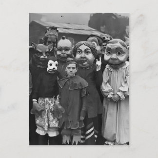 Het verzamelen op Halloween Briefkaart