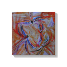 Het verzamelen van abstracte libellen canvas