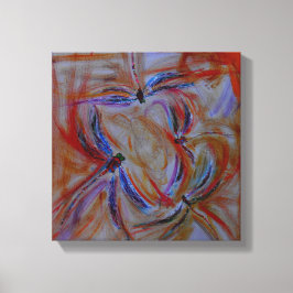 Het verzamelen van abstracte libellen canvas