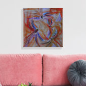 Het verzamelen van abstracte libellen canvas (Insitu (Woonkamer))