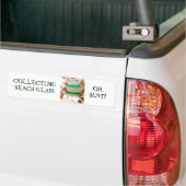 HET VERZAMELEN VAN BEACH GLAS OF BUST! BUMPERSTICKER (Op Truck)