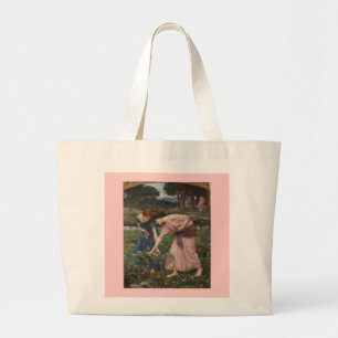 Het verzamelen van bloemen door John Waterhouse Grote Tote Bag