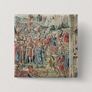 Het verzamelen van de Booty, het afstammen van Dav Vierkante Button 5,1 Cm