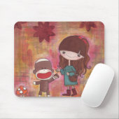 Het verzamelen van kastanjes Mousepad Muismat (Met muis)