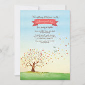 Het verzamelen van Leaves Family Reunion Uitnodigi Kaart (Voorkant)