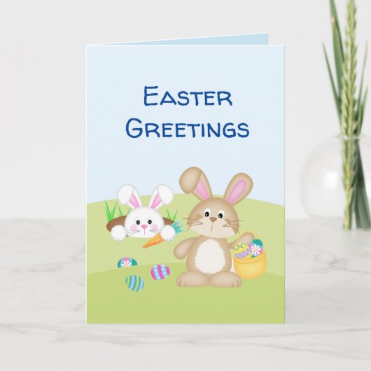 Het verzamelen van Paaseieren Wenskaart Kaart (Voorkant)