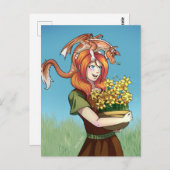 Het verzamelen van Vloeren met een Draak Briefkaart (Voorkant / Achterkant)