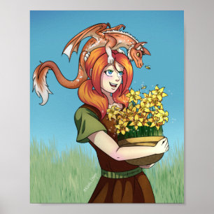 Het verzamelen van Vloeren met een Draak Poster