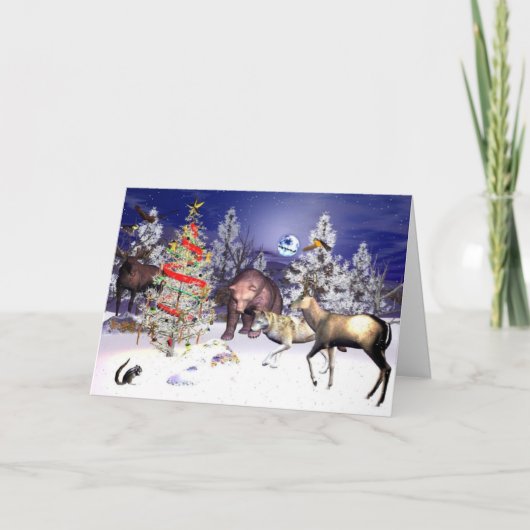 Het Verzamelen zich Feestdagen Kaart (Voorkant)