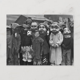 Het Verzamelen zich op Halloween Briefkaart