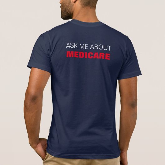 Het Verzekeringsplein "Vraag me over medicijnen" S T-shirt (Achterkant)