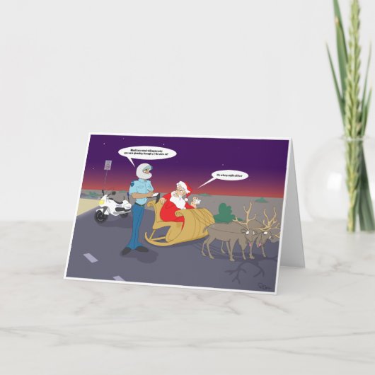 Het verzenden Kerstman Feestdagen Kaart (Voorkant)