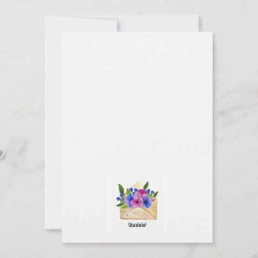 Het verzenden van bloemen krijgen goed Kaart (Achterkant)