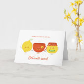 Het verzenden van citroen, honing en thee wordt sn kaart (Gele Bloem)