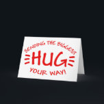 Het verzenden van de grootste knuffel aanpasbare k kaart<br><div class="desc">Dit is een leuke kaart die iemand zou moeten opvrolijken. U kunt uw eigen bericht in de kaart schrijven om het te personaliseren.</div>