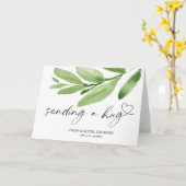 Het verzenden van een enorme quarantaine sociale a kaart (Gele Bloem)